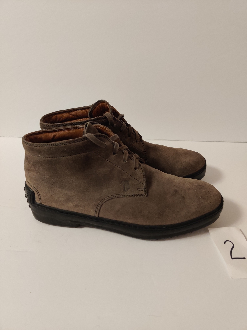 Tod's Gommino Suede Chukka Desert Boots Men's Brown 7.5
